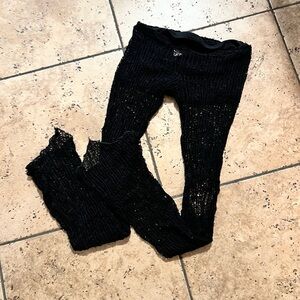 Lip Service Black Fishnet Detail leggings pants vintage unique